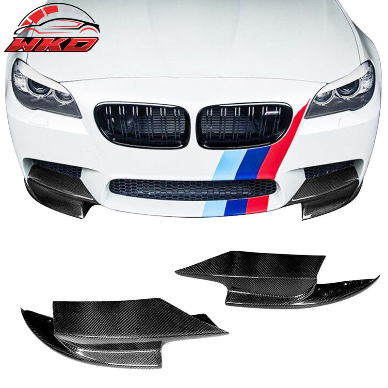 Fits 12-16 BMW F10 M5 Only RKP Style Front Bumper Lip Splitter Carbon Fiber
