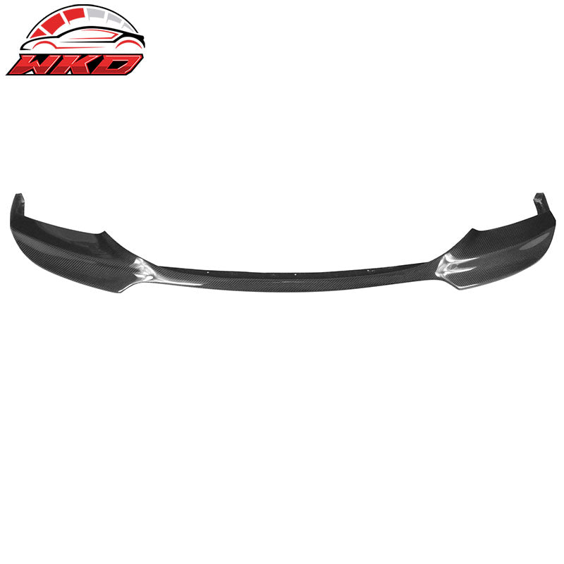 Fits 11-16 BMW 5-Series F10 M-Sport Carbon Fiber Front Bumper Lip V Style