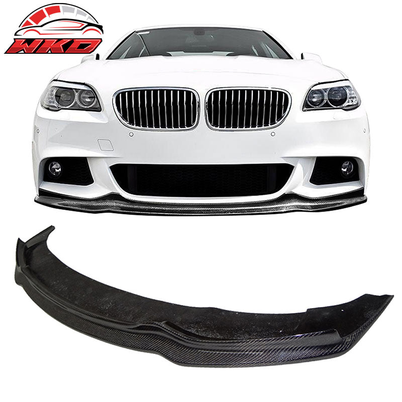 Fits 11-16 BMW F10 5 Series MT M Sport AK Style Front Bumper Lip Carbon Fiber