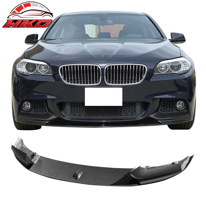 Fits 11-16 BMW F10 M-Tech M Sport P Style Front Bumper Lip Matte Carbon Fiber