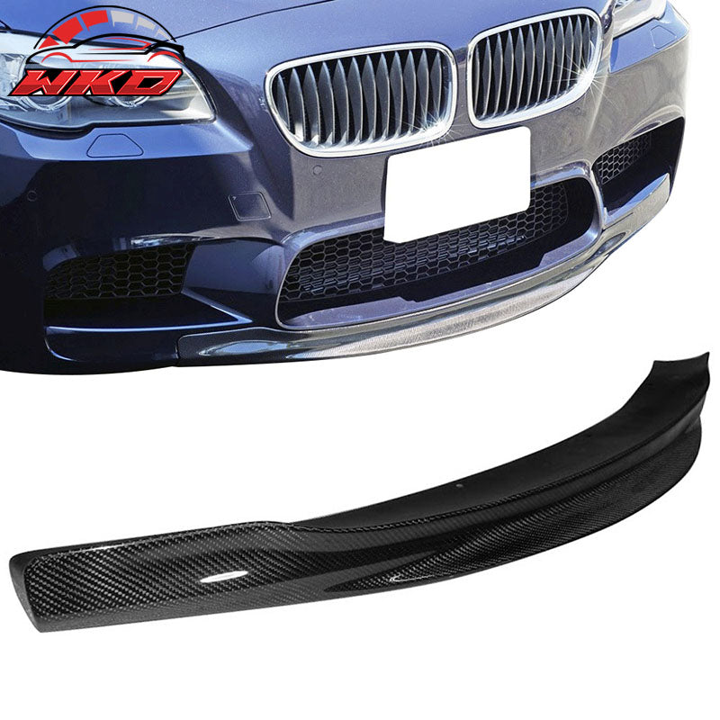 Fits 12-16 BMW F10 5-Series M5 RKP Style Front Bumper Lip - Matte Carbon Fiber