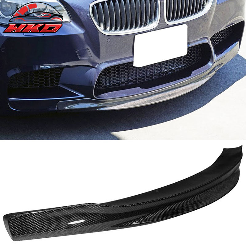 Fits 12-16 BMW F10 5-Series M5 Only RKP Style Front Bumper Lip - Carbon Fiber CF