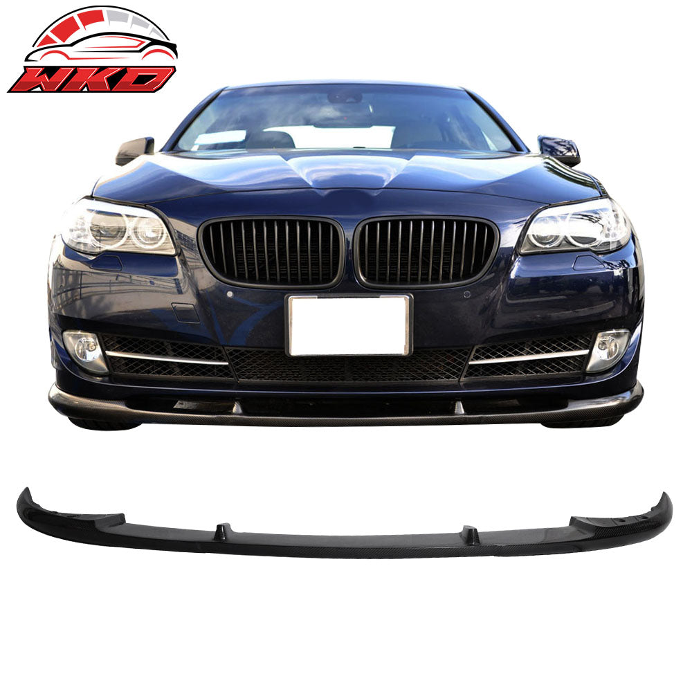 Fits 11-12 BMW F10 5 Series H Style Front Bumper Lip Spoiler Matte Carbon Fiber