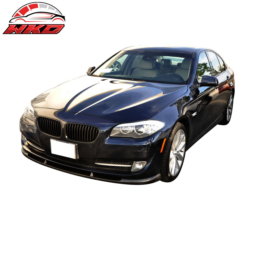 Fits 11-12 BMW F10 5 Series H Style Front Bumper Lip Spoiler Matte Carbon Fiber