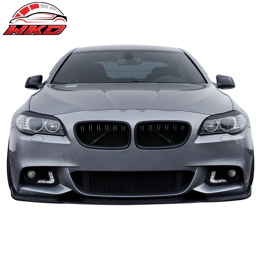 Fits 11-16 BMW F10 5 Series Msport H Style Front Lip Chin Spoiler Matte Black