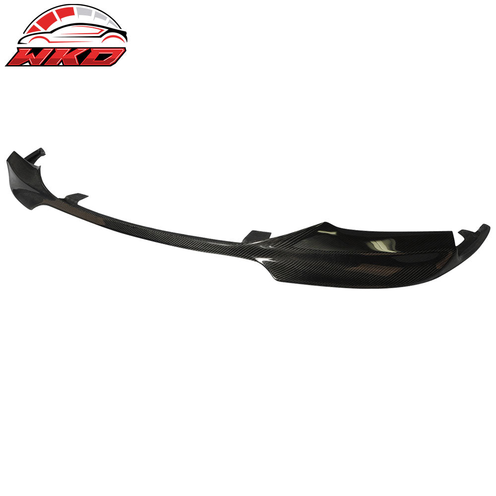 Fits 11-16 BMW F10 M-Tech M Sport V Style Front Bumper Lip - Matte Carbon Fiber