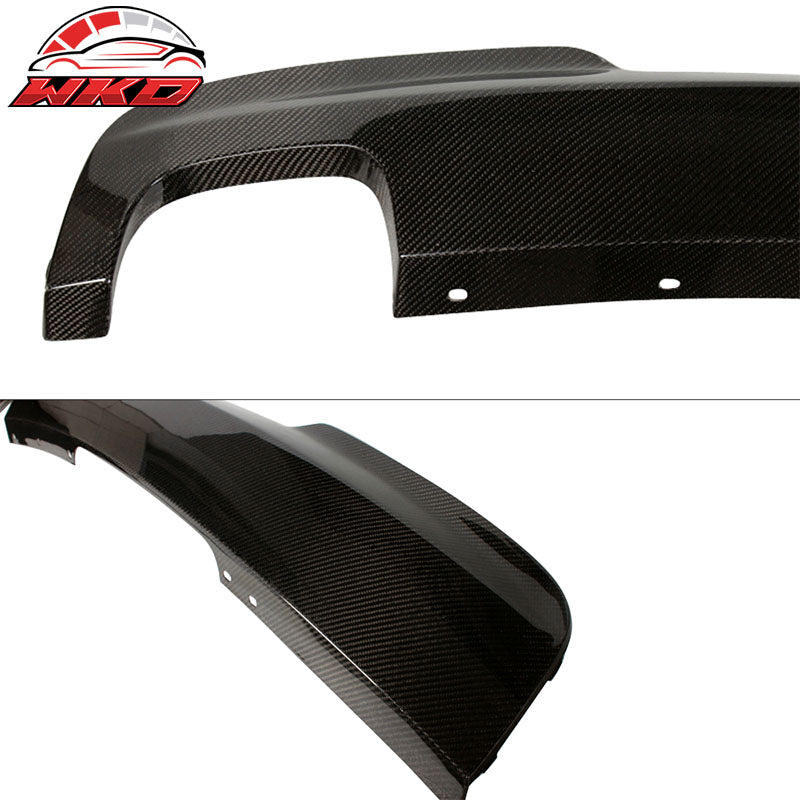 Fits 11-16 BMW 5 Series F10 OE Style Rear Bumper Lip Diffuser Matte Carbon Fiber