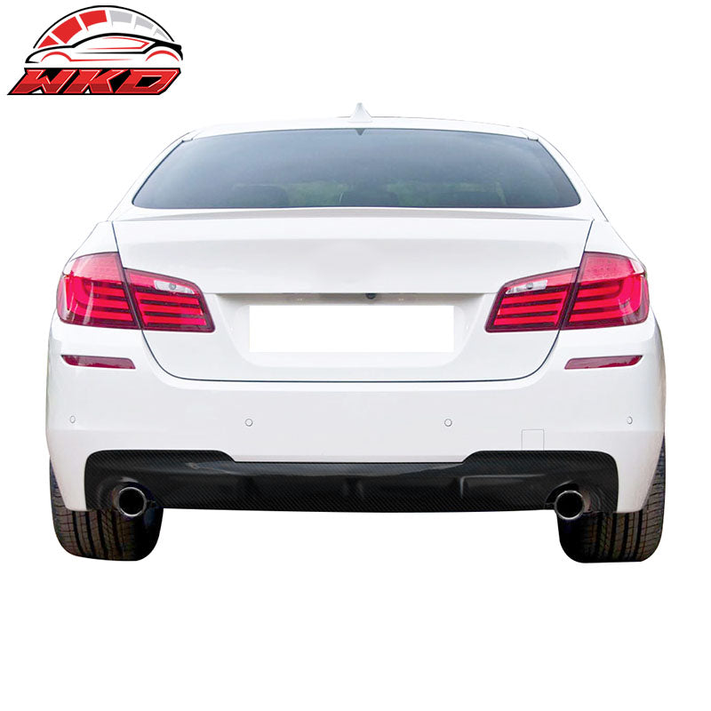 Fits 11-16 BMW 5 Series F10 M Sport AK Style Rear Bumper Diffuser Carbon Fiber