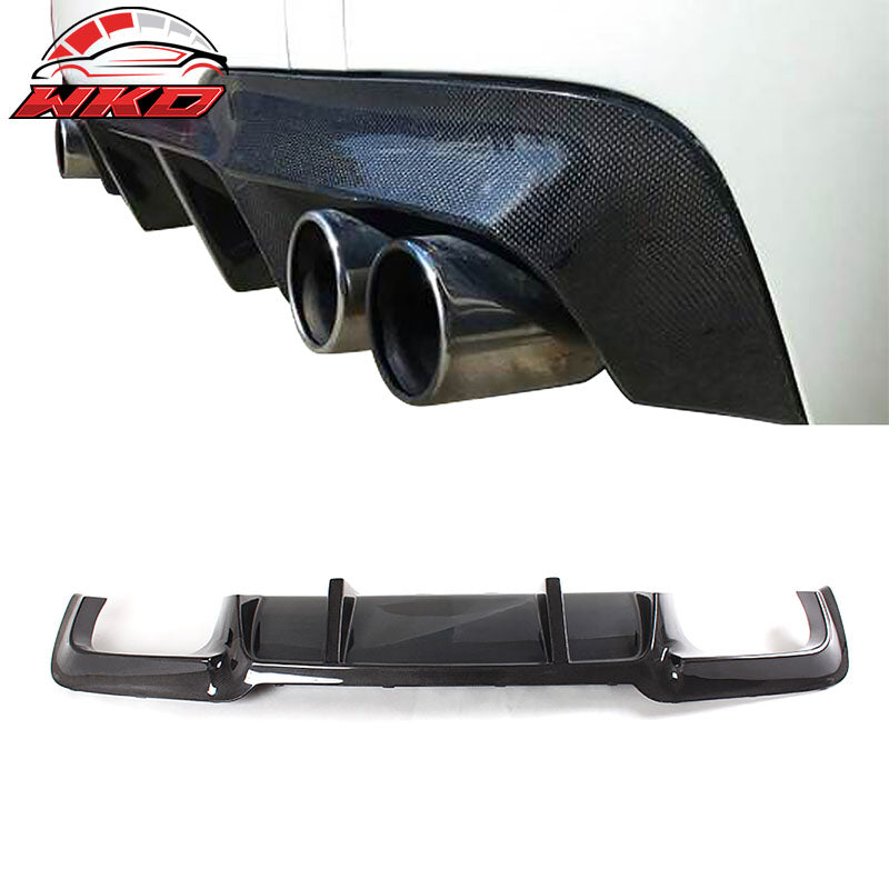 Fit 11-16 BMW F10 5 Series DTM Style Rear Bumper Lip Diffuser Matte Carbon Fiber