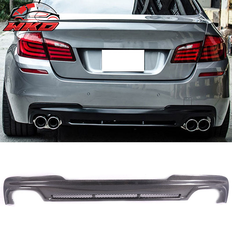 Fits 11-16 BMW F10 F11 535i M Sport HM Rear Bumper Carbon Fiber