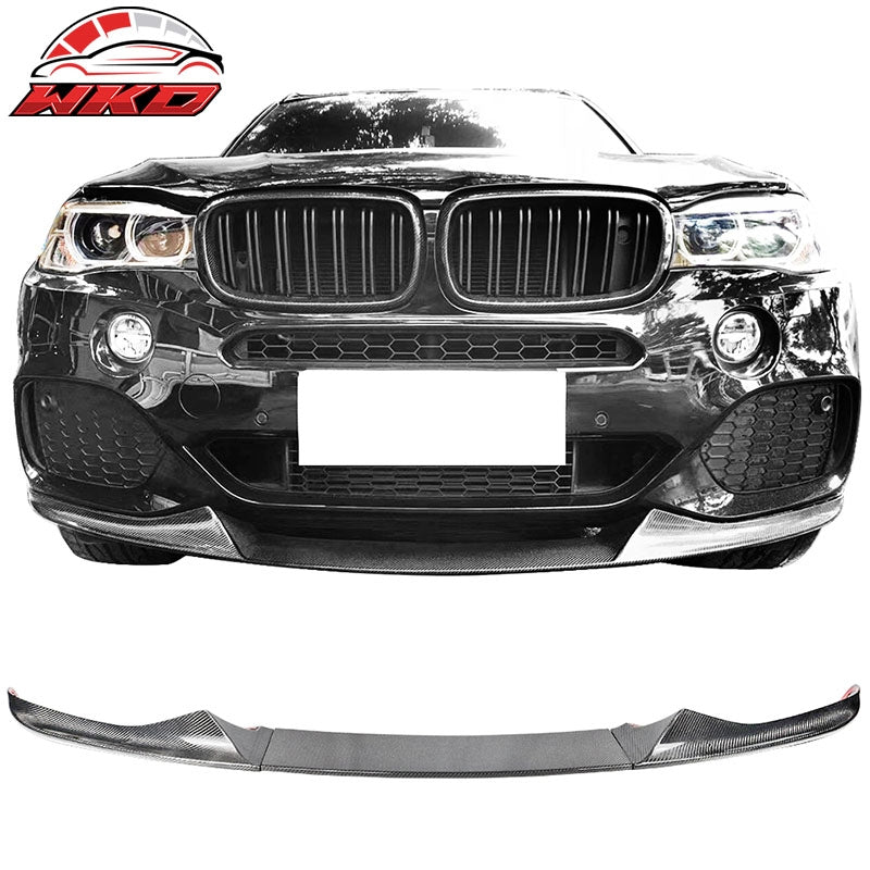 Fits 14-18 BMW F15 X5 MT MP Style 3PCS Front Bumper Lip Spoiler Carbon Fiber CF
