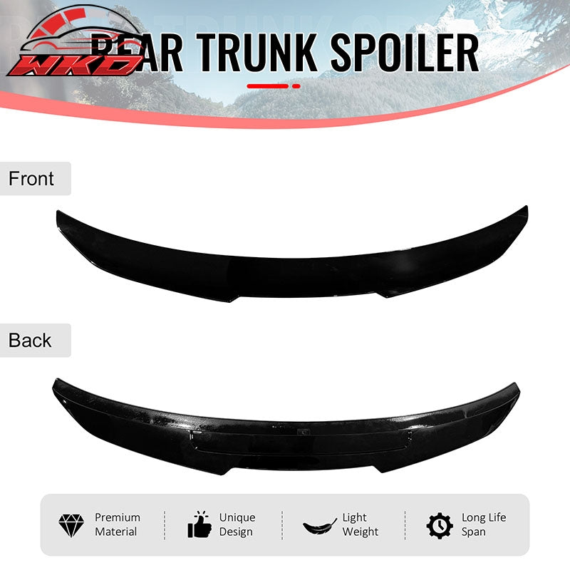Fits 14-21 BMW F22 2-Series F87 M2 Coupe PSM Style Trunk Spoiler Lip Gloss Black