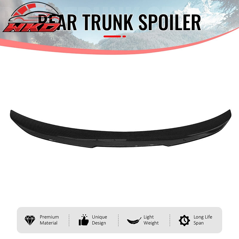 Fits 14-21 BMW F22 2-Series F87 M2 Coupe PSM Trunk Spoiler Carbon Fiber Print