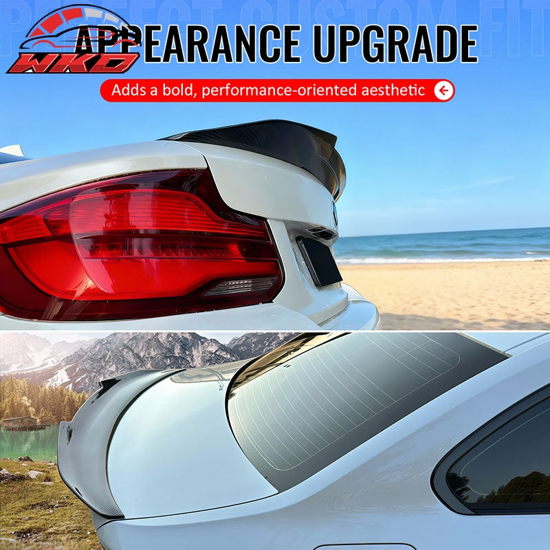 Fits 14-21 BMW F22 2-Series F87 M2 Coupe PSM Trunk Spoiler Carbon Fiber Print