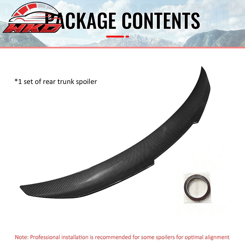 Fits 14-21 BMW F22 2-Series F87 M2 Coupe PSM Trunk Spoiler Carbon Fiber Print