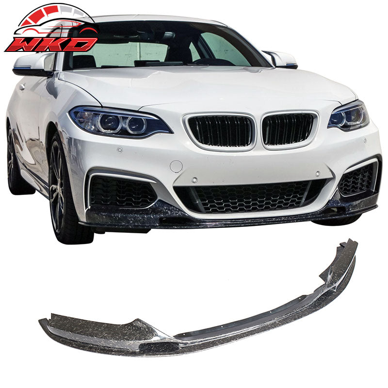 Fits 14-21 BMW F22 MSport 3D Front Bumper Lip Forged Carbon Fiber