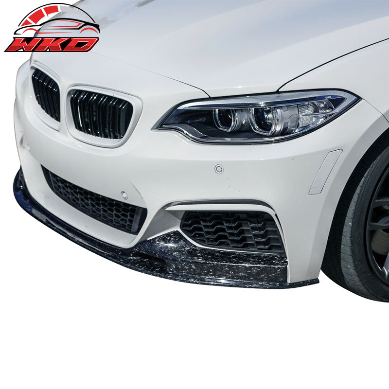 Fits 14-21 BMW F22 MSport 3D Front Bumper Lip Forged Carbon Fiber