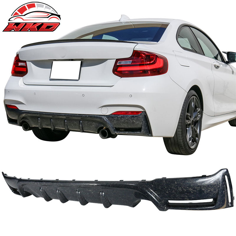 Fit 14-21 BMW F22 2Dr AP Rear Bumper Diffuser Forged Carbon Fiber