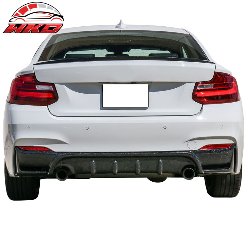 Fit 14-21 BMW F22 2Dr AP Rear Bumper Diffuser Forged Carbon Fiber
