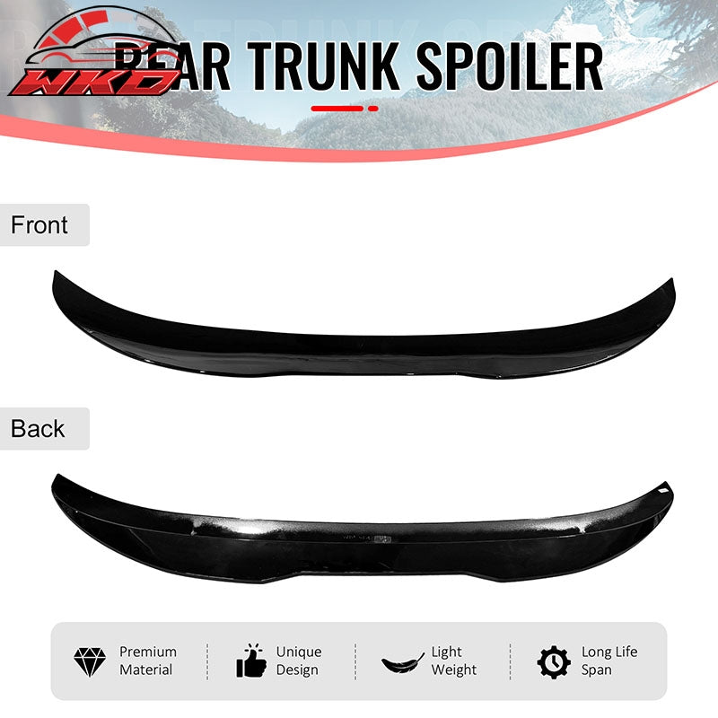 Fits 12-18 BMW F30 3-Series F80 M3 Sedan PSM Style Trunk Spoiler Lip Gloss Black