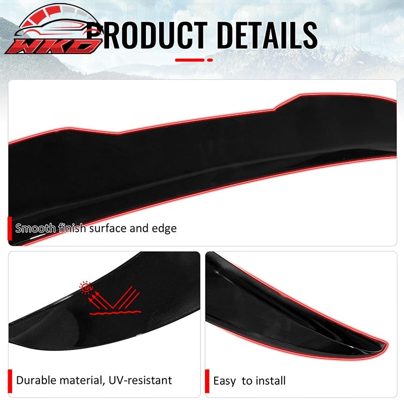 Fits 12-18 BMW F30 3-Series F80 M3 Sedan PSM Style Trunk Spoiler Lip Gloss Black