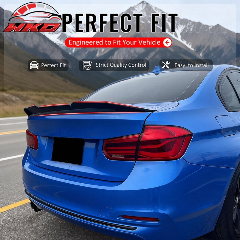Fits 12-18 BMW F30 3-Series F80 M3 Sedan PSM Trunk Spoiler Carbon Fiber Print
