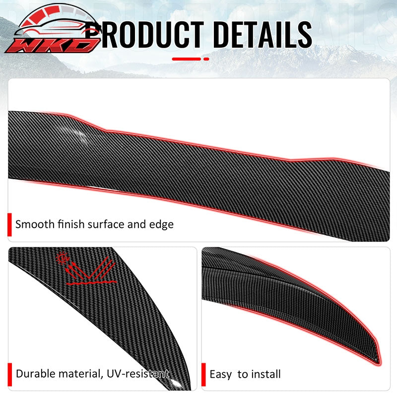 Fits 12-18 BMW F30 3-Series F80 M3 Sedan PSM Trunk Spoiler Carbon Fiber Print