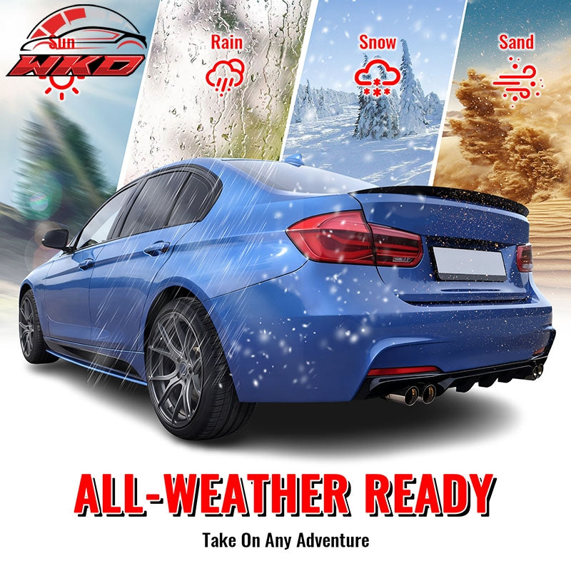 Fits 12-18 BMW F30 3 Series M Performance Style Rear Bumper Cover W/Diffuser PP