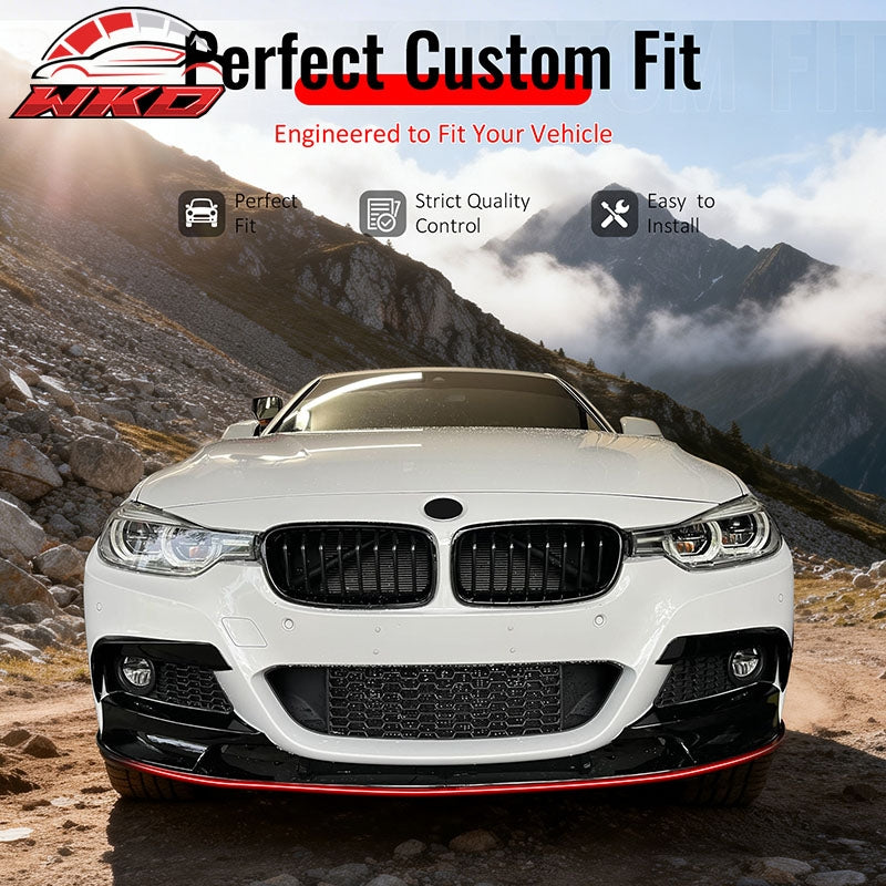 Wholesale 12-19 BMW F30 F31 3 Series 4-Door MP Style Front Bumper Lip Gloss Black ABS - Wikond Auto