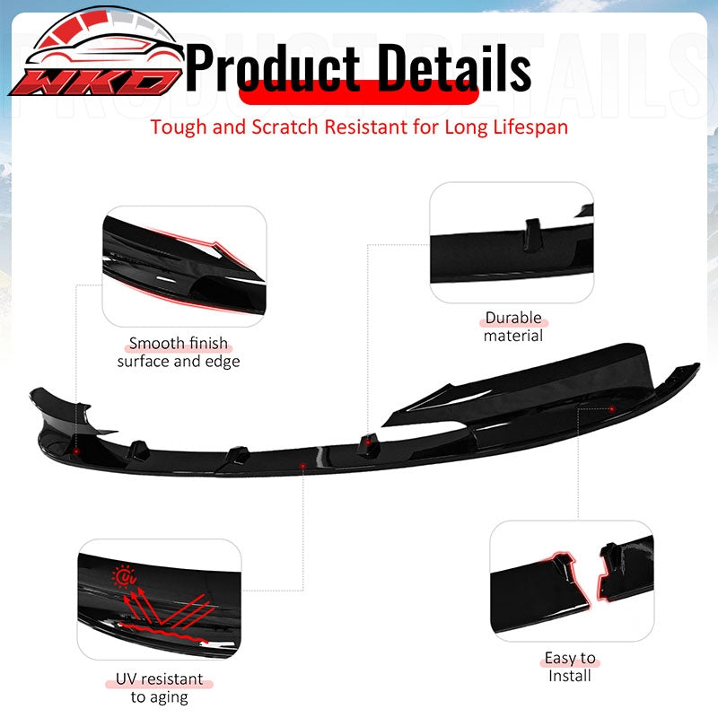 Wholesale 12-19 BMW F30 F31 3 Series 4-Door MP Style Front Bumper Lip Gloss Black ABS - Wikond Auto