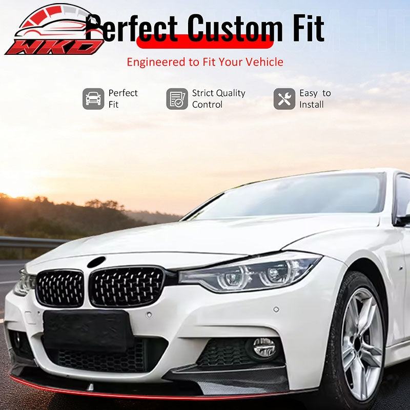 Wholesale 12-19 BMW F30 F31 3 Series M Sport Front Bumper Lip Carbon Fiber Print ABS - Wikond Auto