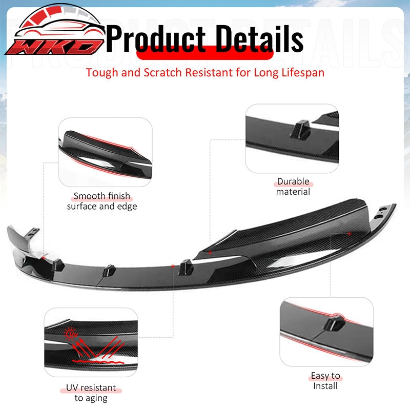 Wholesale 12-19 BMW F30 F31 3 Series M Sport Front Bumper Lip Carbon Fiber Print ABS - Wikond Auto
