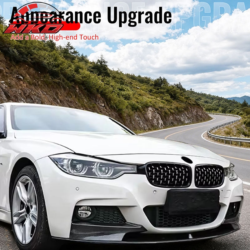 Wholesale 12-19 BMW F30 F31 3 Series M Sport Front Bumper Lip Carbon Fiber Print ABS - Wikond Auto