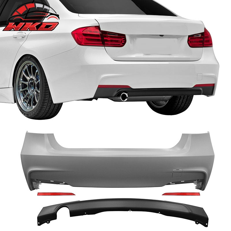 Wholesale 12-18 BMW F30 F35 3 Series Rear Bumper Cover Replacement W/Diffuser PP