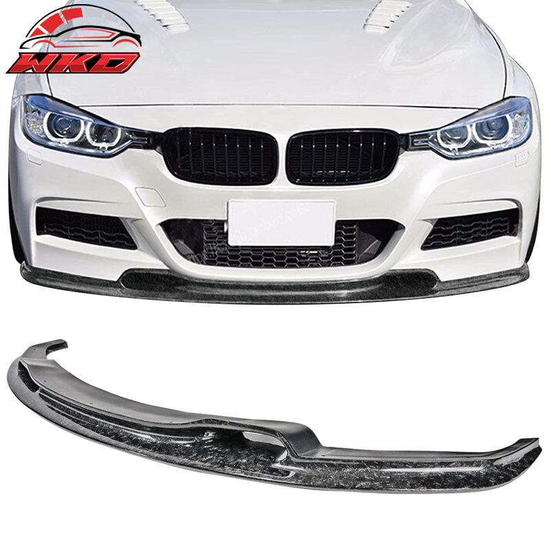 Fits 12-18 BMW F30 3-Series  MTech Front Bumper Lip Forged Matte Carbon Fiber CF