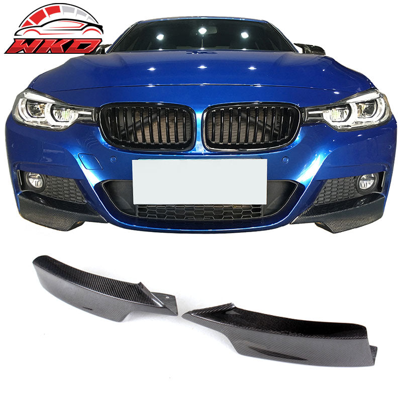 Fits 12-17 BMW F30 M Sport MP Front Bumper Lip Carbon Fiber