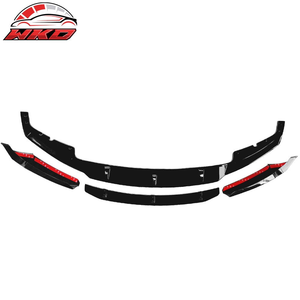 Wholesale 12-18 BMW F30 F35 M Sport 3D Front Bumper Lip Splitters 4PC - Gloss Black