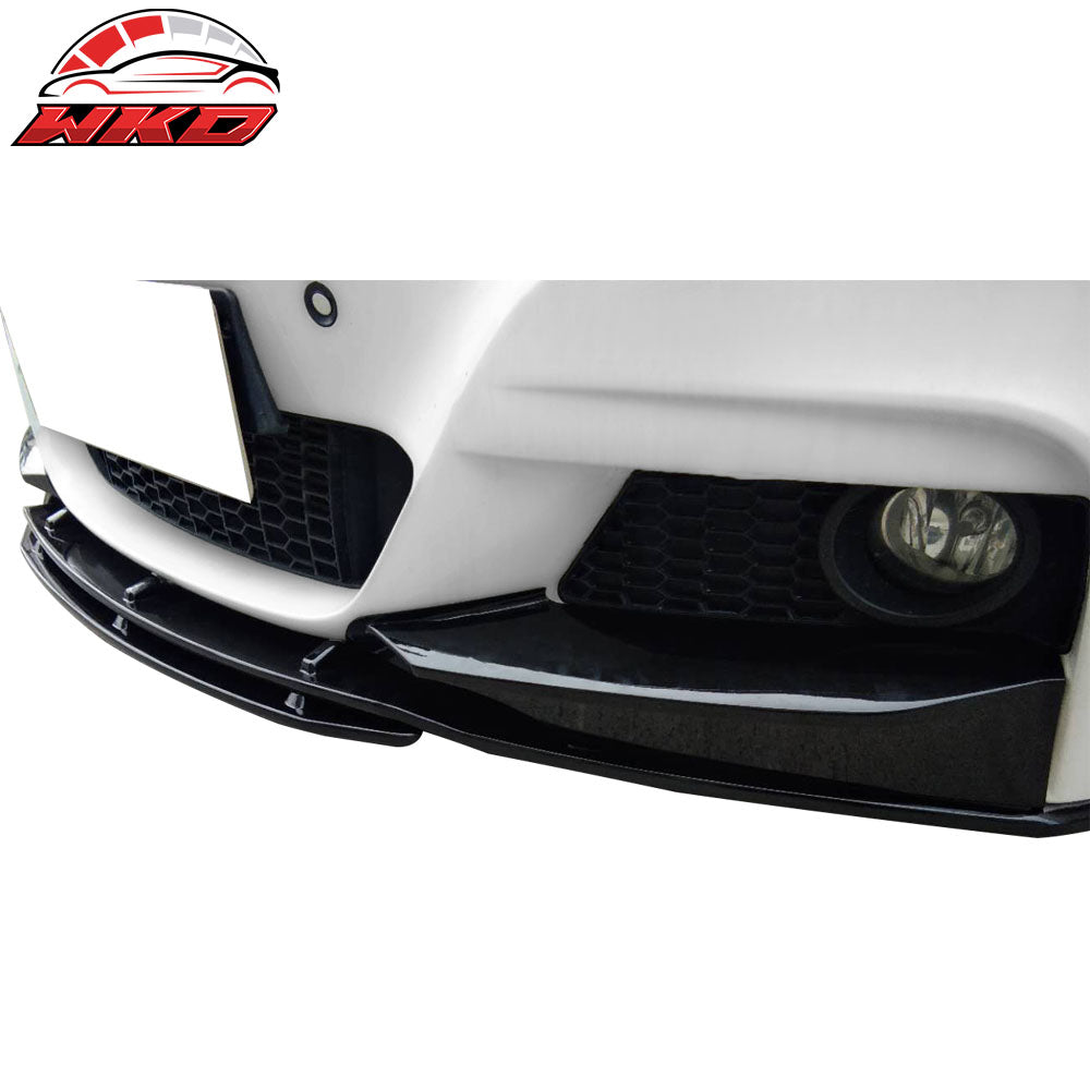 Fits 12-18 BMW F30 F35 M Sport 3D Front Bumper Lip Splitters 4PC - Gloss Black