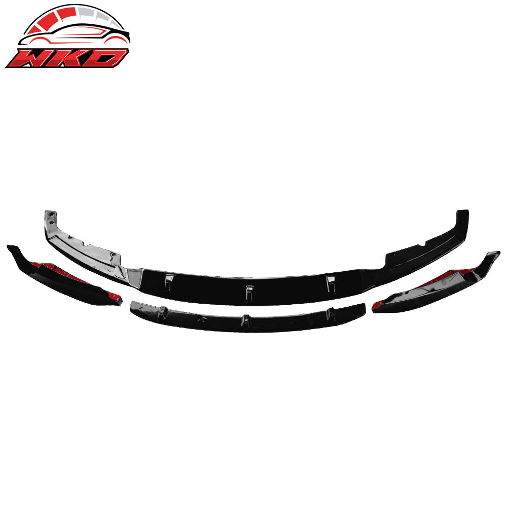 Fits 12-18 BMW F30 F35 M Sport 3D Front Bumper Lip Splitters 4PC - Gloss Black