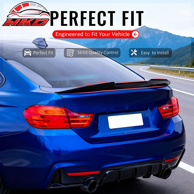 Fits 14-20 BMW F32 4-Series Coupe PSM Style Rear Trunk Spoiler Wing Gloss Black