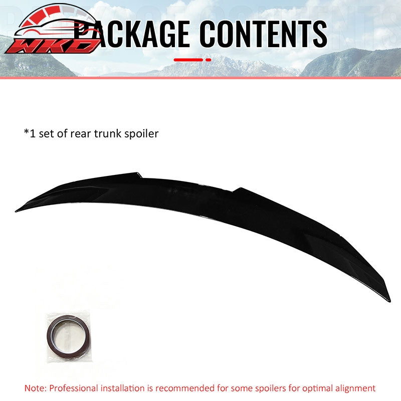 Fits 14-20 BMW F32 4-Series Coupe PSM Style Rear Trunk Spoiler Wing Gloss Black