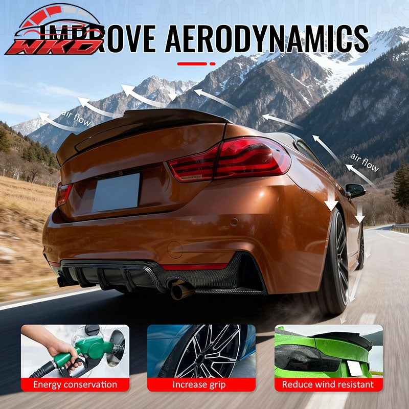 Fits 14-20 BMW F32 4-Series Coupe PSM Style Rear Trunk Spoiler Wing Gloss Black