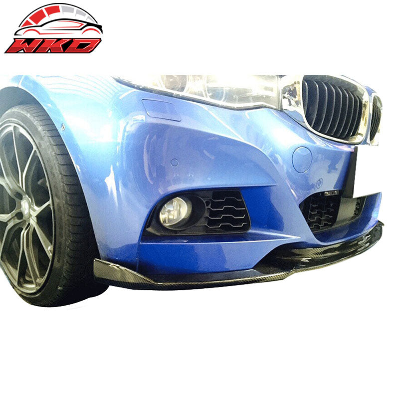 Fits 14-16 BMW F34 M-Tech M Sport HM Style Front Bumper Lip Matte Carbon Fiber