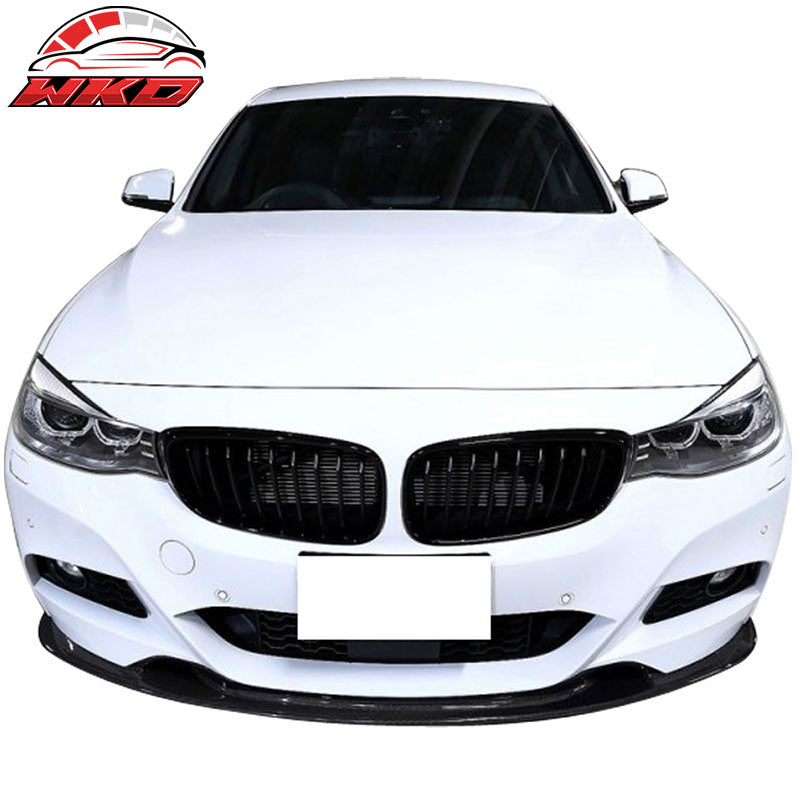 Fits 14-16 BMW F34 M Sport M-Tech 3D Style Front Bumper Lip Matte Carbon Fiber