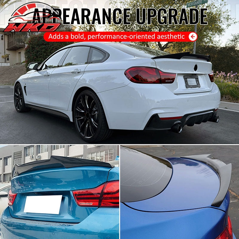 For 15-20 BMW F36 4-Series Gran Coupe M4 Style Trunk Spoiler Carbon Fiber Print