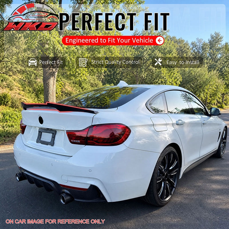 For 2015-2020 BMW F36 4-Series Gran Coupe M4 Style Trunk Spoiler Gloss Black ABS