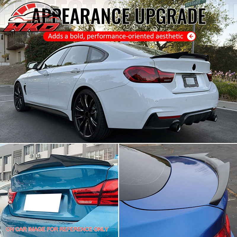 For 2015-2020 BMW F36 4-Series Gran Coupe M4 Style Trunk Spoiler Gloss Black ABS