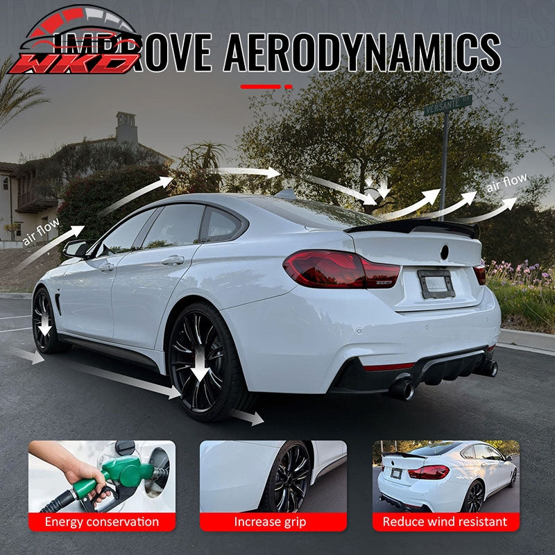 For 2015-2020 BMW F36 4-Series Gran Coupe M4 Style Trunk Spoiler Gloss Black ABS