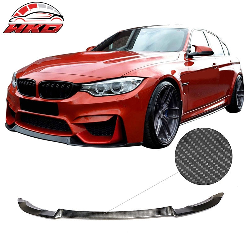 Fits 15-20 BMW F80 M3 F82 F83 M4 CS Style Front Bumper Lip - Matte Carbon Fiber