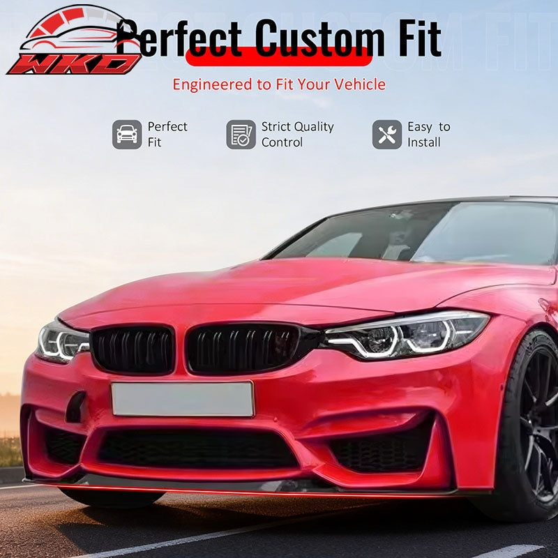 Wholesale 15-20 BMW F80 M3 F82 M4 CS Style Front Bumper Lip Spoiler Gloss Black ABS - Wikond Auto